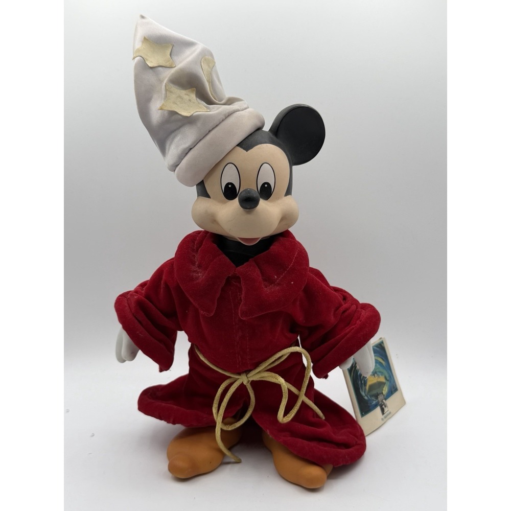 Vintage Applause Sorcerer Mickey Mouse Plush Doll Fantasia Disney w/ Tag